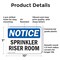 Signmission Sprinkler Riser Room, 10 in W x Rectangle, Plastic OS-2PACK-NS-P-710-L-16613 - alternate 7